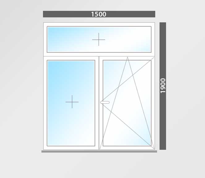 Металлопластиковые окна 1900х1500